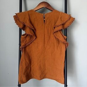 Sézane Paris Flutter Sleeve Top